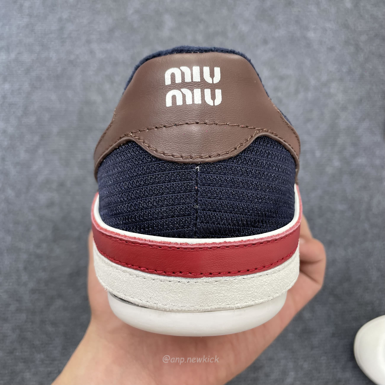 Miu Miu Baltic Blue Amaranth Suede Sneakers (4) - www.newkick.vip